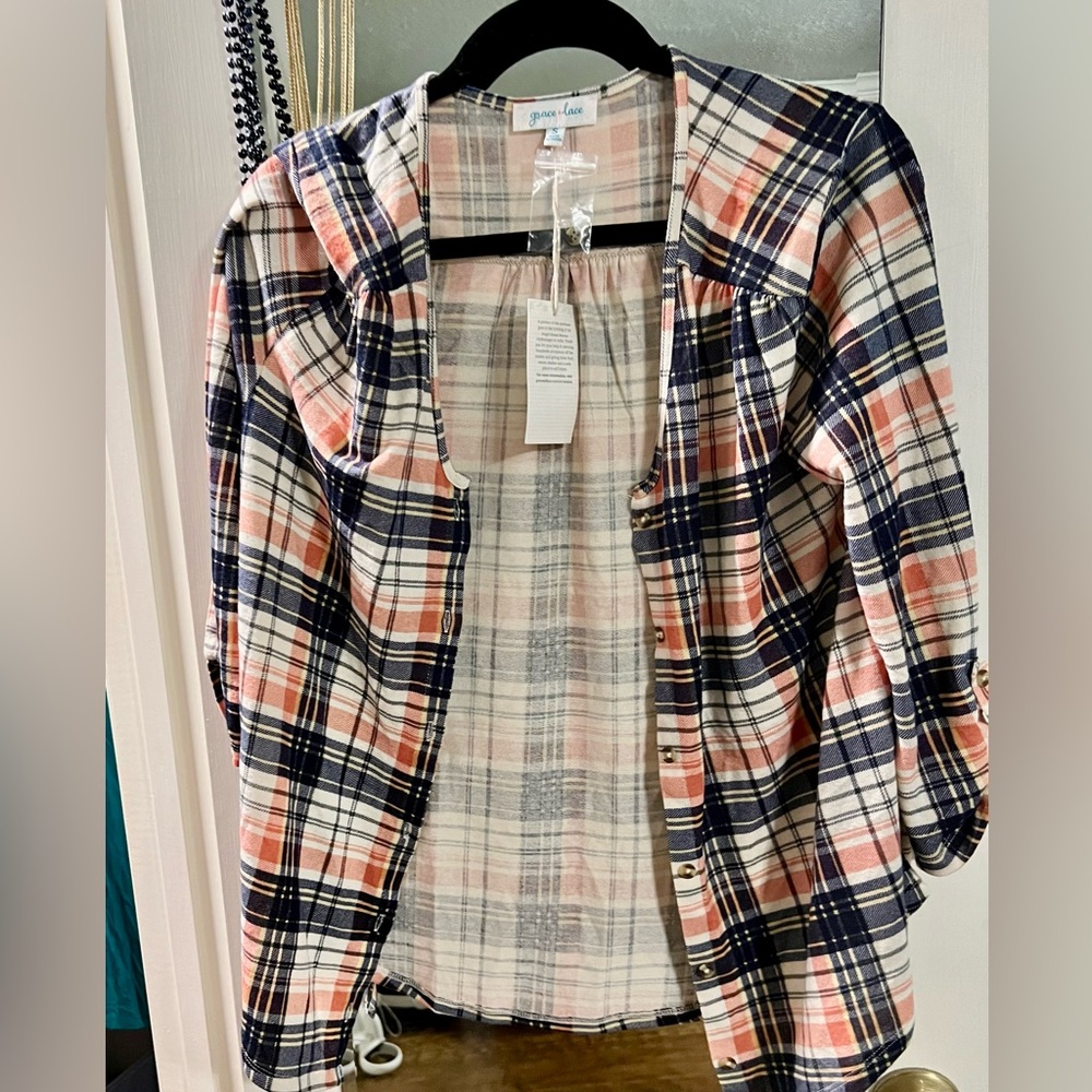 Plaid button up shirt